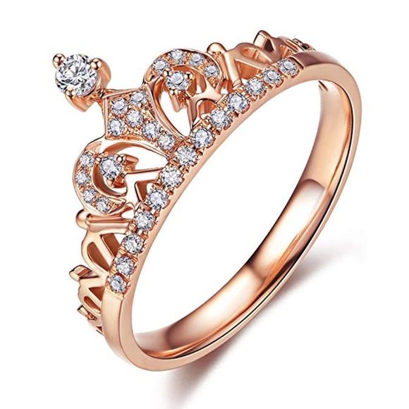 Jewelry - 18K Rose Gold Plated Princess Tiara Ring